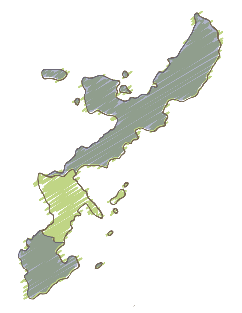 沖縄中部の施工事例地図