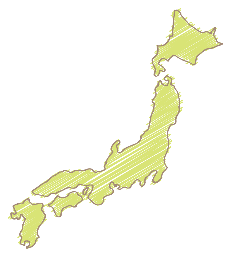 沖縄以外の施工事例地図